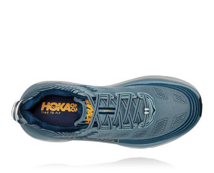 Hoka One One Running Shoes Mens Blue - Bondi 6 - 83619SQBD